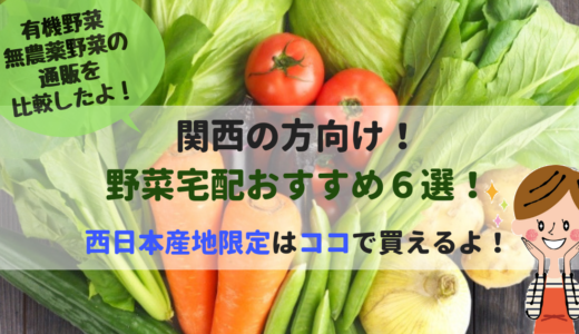 関西の方向け！野菜宅配おすすめ６選｜西日本産地限定はこの会社！