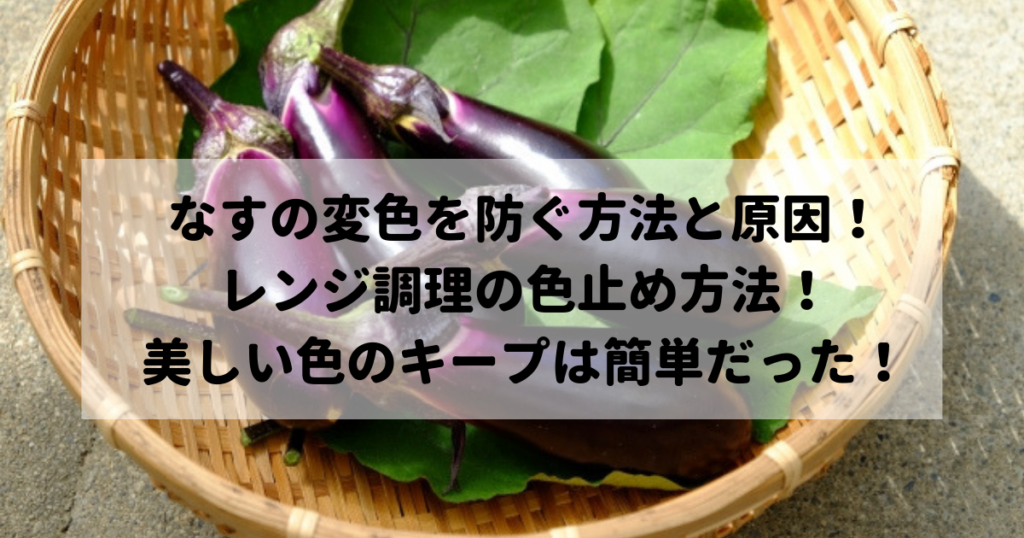 なすの変色を防ぐ方法と原因 レンジ調理の色止めでキレイな紫色 食べいろナビ 野菜 果物の情報 野菜宅配 季節の食べ物